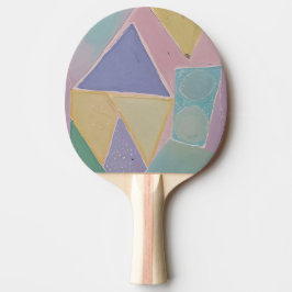 Raquete De Ping Pong Abstratos Serenos: Um Sonho Pastel