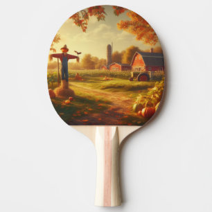 Raquete De Ping Pong Ação de Graças/Outono no campo