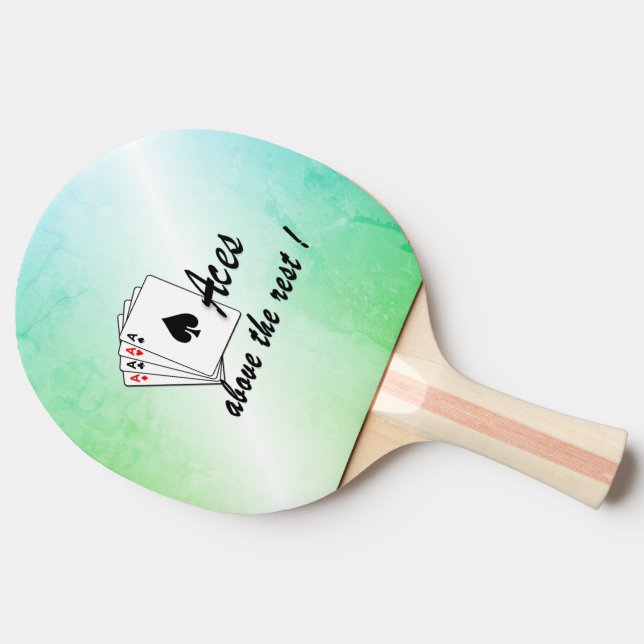 Raquete De Ping Pong Aces Acima do Verde Restante (Lateral)