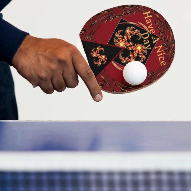 Raquete De Ping Pong Achempong Zazzle: Passionate Swirl High-Performanc (Insitu)