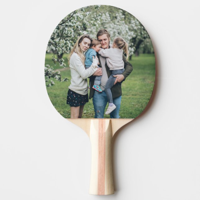 Raquete De Ping Pong Adicionar a Foto Personalizada da Família (Frente)