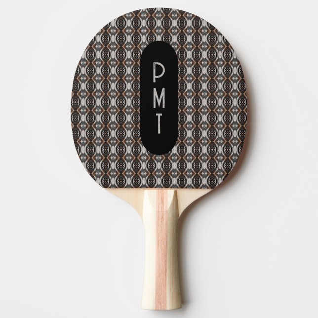 Raquete De Ping Pong Adicionar suas iniciais personalizadas (Frente)