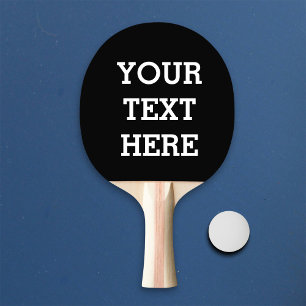 Raquete De Ping Pong Adicione seu próprio texto personalizado aqui pret