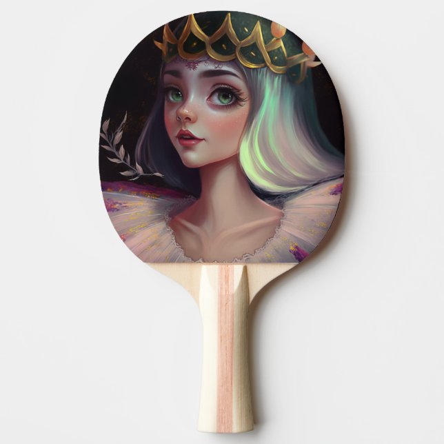 Raquete De Ping Pong Adorável Rainha Olhada Grande (Frente)