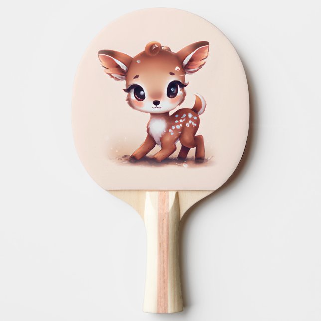 Raquete De Ping Pong Adorável Veado De Bebê (Frente)