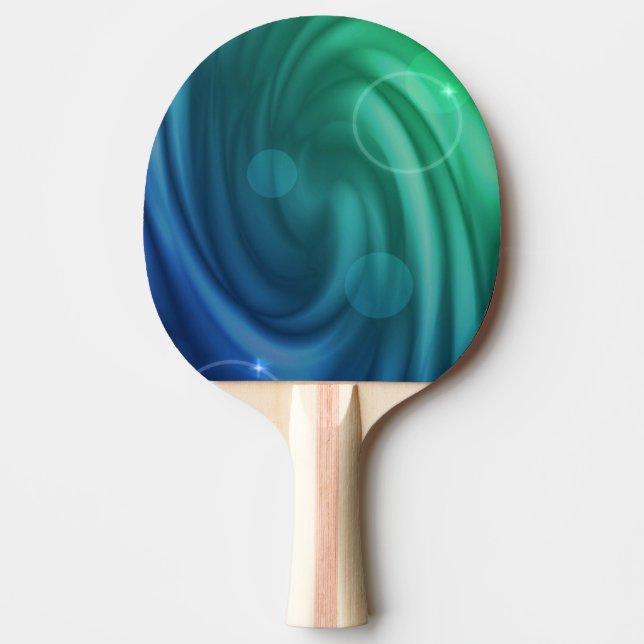 Raquete De Ping Pong Agitação De Cor Azul Suave E Verde (Frente)