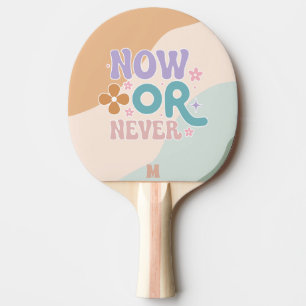 Raquete De Ping Pong Agora ou Nunca Cota Inspiracional Monograma