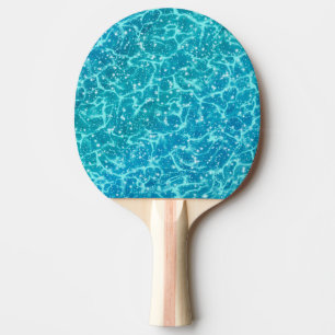 Raquete De Ping Pong Água do mar azul com faíscas