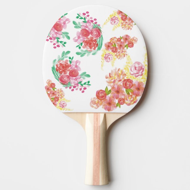 Raquete De Ping Pong Água flor (Frente)
