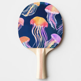 Raquete De Ping Pong Água-forte de Animal Marinho de Água-viva Colorida