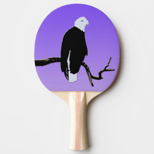Raquete De Ping Pong Águia Balda no Sunset - Arte Original da Vida Sel
