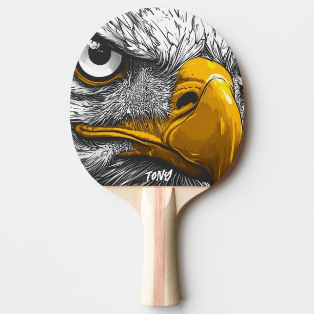 Raquete De Ping Pong Águia Cômica Personalizável (Frente)