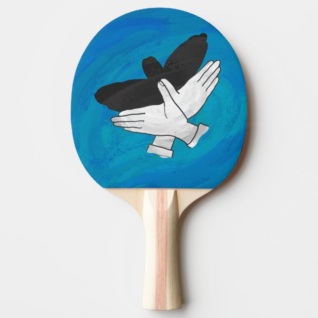 Raquete De Ping Pong Águia Sombra em Azul (Frente)