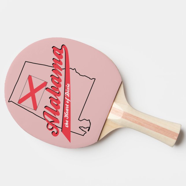Raquete De Ping Pong Alabama Heart of Dixie (Lateral)