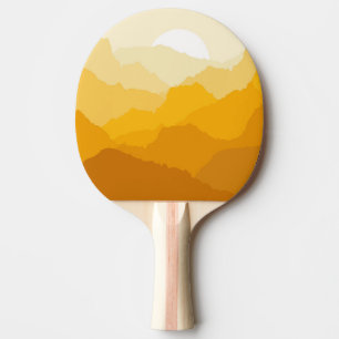 Raquete De Ping Pong Alarme amarelo e laranja