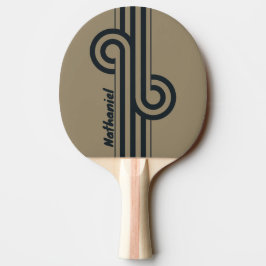 Raquete De Ping Pong Alça de Listra Dupla do Deserto Retro com Nome