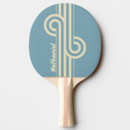 Raquete De Ping Pong Alça de Listra Dupla Oceano Retro com Nome