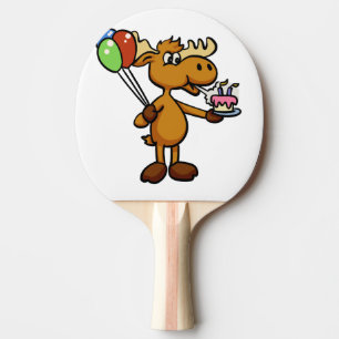 Raquete De Ping Pong Alce com balão e bolo escolher cor de retorno