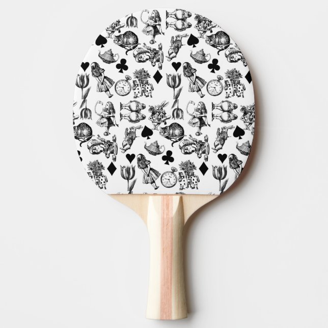Raquete De Ping Pong Alice White Rabbit Wonderland Classic (Frente)