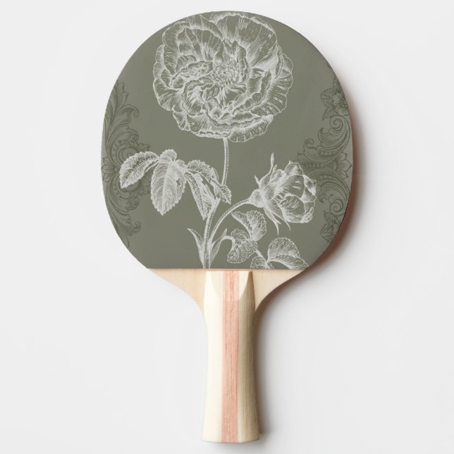 Raquete De Ping Pong Alivio Floral I (Frente)