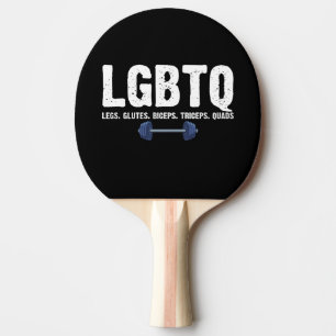 Raquete De Ping Pong Amante do Ginásio LGBTQ Pernas Glúteos Bíceps Tríc