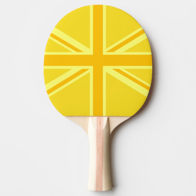 Raquete De Ping Pong Amarelo Amarelo Jack British Flag Background (Frente)