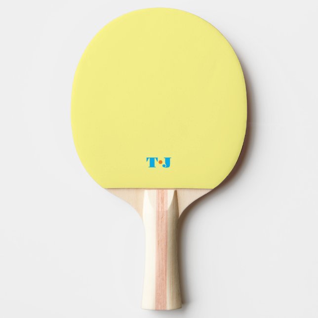 Raquete De Ping Pong Amarelo Brilhante Personalizado (Frente)