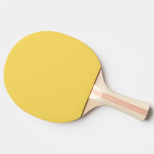 Raquete De Ping Pong Amarelo jonquil de cor simples (Lateral)