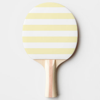 Raquete De Ping Pong Amarelo Manteiga e Listras Brancas