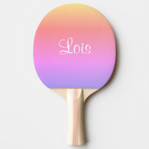 Raquete De Ping Pong Amarelo roxo Pastel 4Lois do rosa de arco-íris