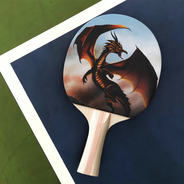 Raquete De Ping Pong Amber Dragon Fantasy (Criador carregado)