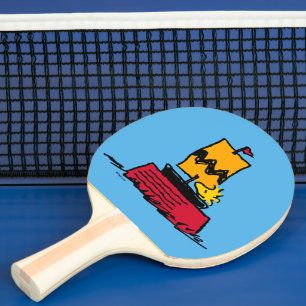 Raquete De Ping Pong Amendoins Barco de velas de galhardetes de madei