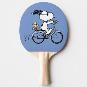 Raquete De Ping Pong Amendoins Bicicleta Snoopy & Woodstock