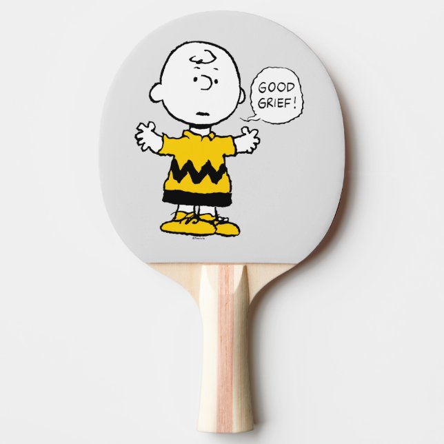 Raquete De Ping Pong Amendoins | Bom luto Charlie Brown (Frente)
