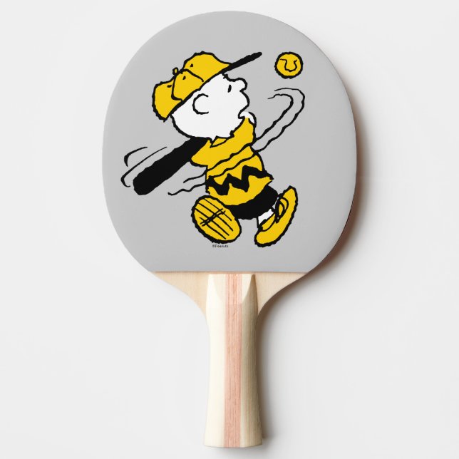Raquete De Ping Pong Amendoins | Charlie Brown no Bat (Frente)