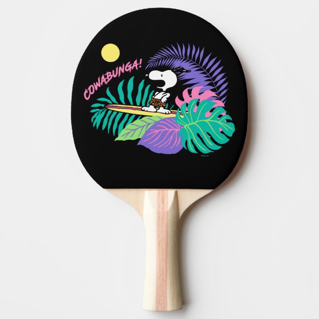 Raquete De Ping Pong Amendoins | Cowabunga Snoopy (Frente)
