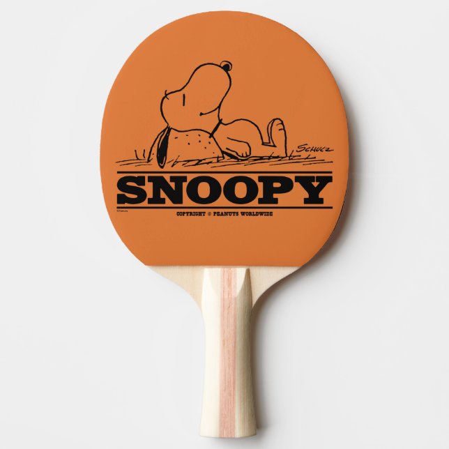 Raquete De Ping Pong Amendoins | Descanso de Snoopy (Frente)