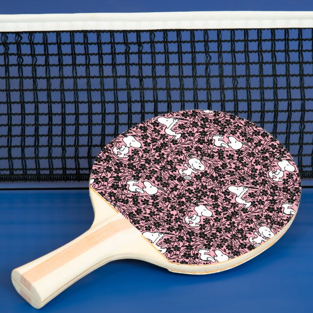 Raquete De Ping Pong Amendoins | Padrão Da Vinha Da Flor De Esnoopia (Insitu)