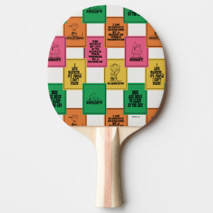 Raquete De Ping Pong Amendoins Padrão de bloco de cores divertido