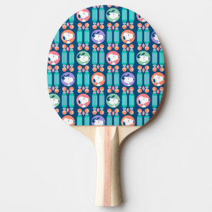 Raquete De Ping Pong Amendoins Padrão de Sonhos de Deco Azul Escuro d