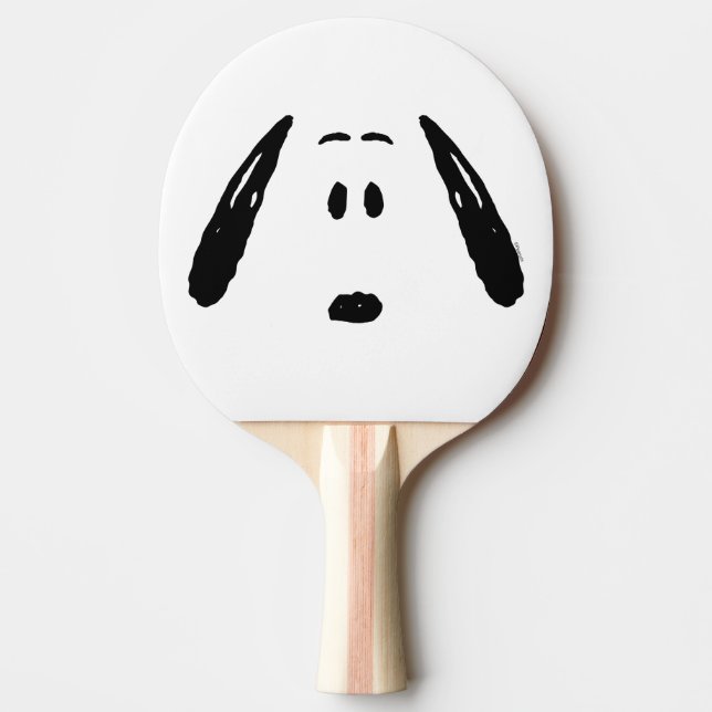 Raquete De Ping Pong Amendoins | Rosto De Snoopy (Frente)