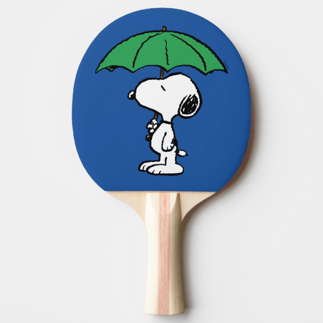 Raquete De Ping Pong Amendoins | Snoopy Green Umbrella (Frente)