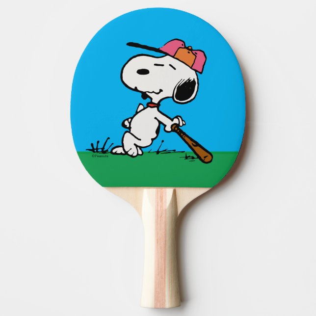 Raquete De Ping Pong Amendoins | Snoopy no Bat (Frente)