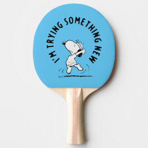 Raquete De Ping Pong Amendoins Snoopy Tentando Algo Novo