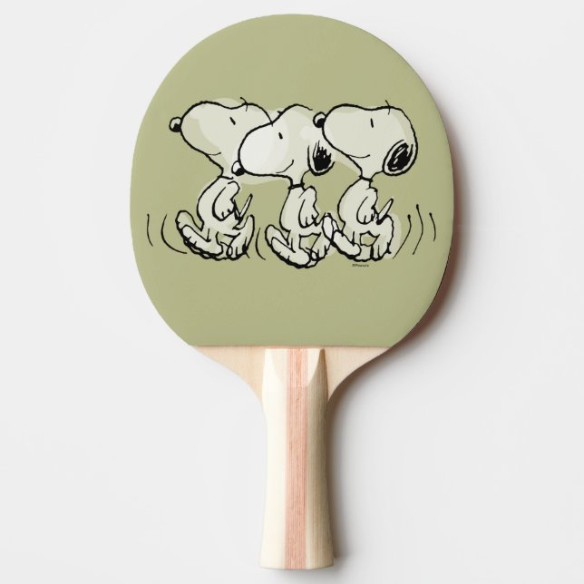 Raquete De Ping Pong Amendoins | Snoopy Walking Alto (Frente)