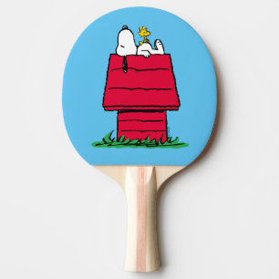 Raquete De Ping Pong Amendoins   Snoopy & Woodstock Doghouse