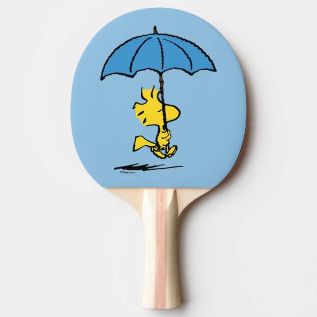 Raquete De Ping Pong Amendoins | Woodstock Blue Umbrella (Frente)