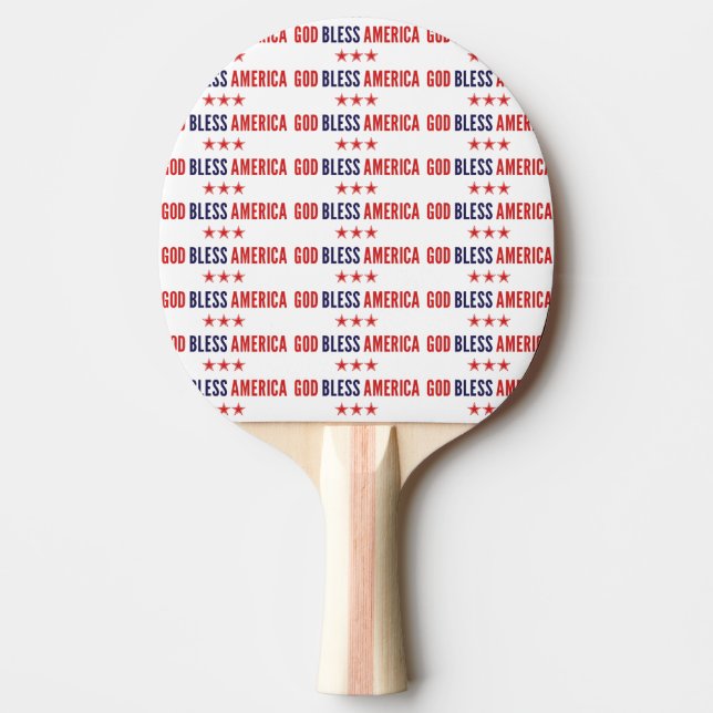Raquete De Ping Pong América deus abençoe (Frente)