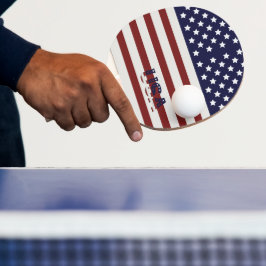Raquete De Ping Pong American Flag American USA Pattern