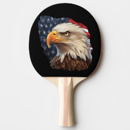 Raquete De Ping Pong American Flag Bald Eagle